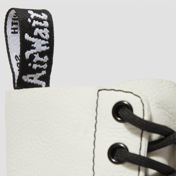 NEW DR MARTENS PASCAL VIRGINIA LEATHER BLACK WHITE BOOT SHOE AUTHENTIC 10 - Picture 6 of 8